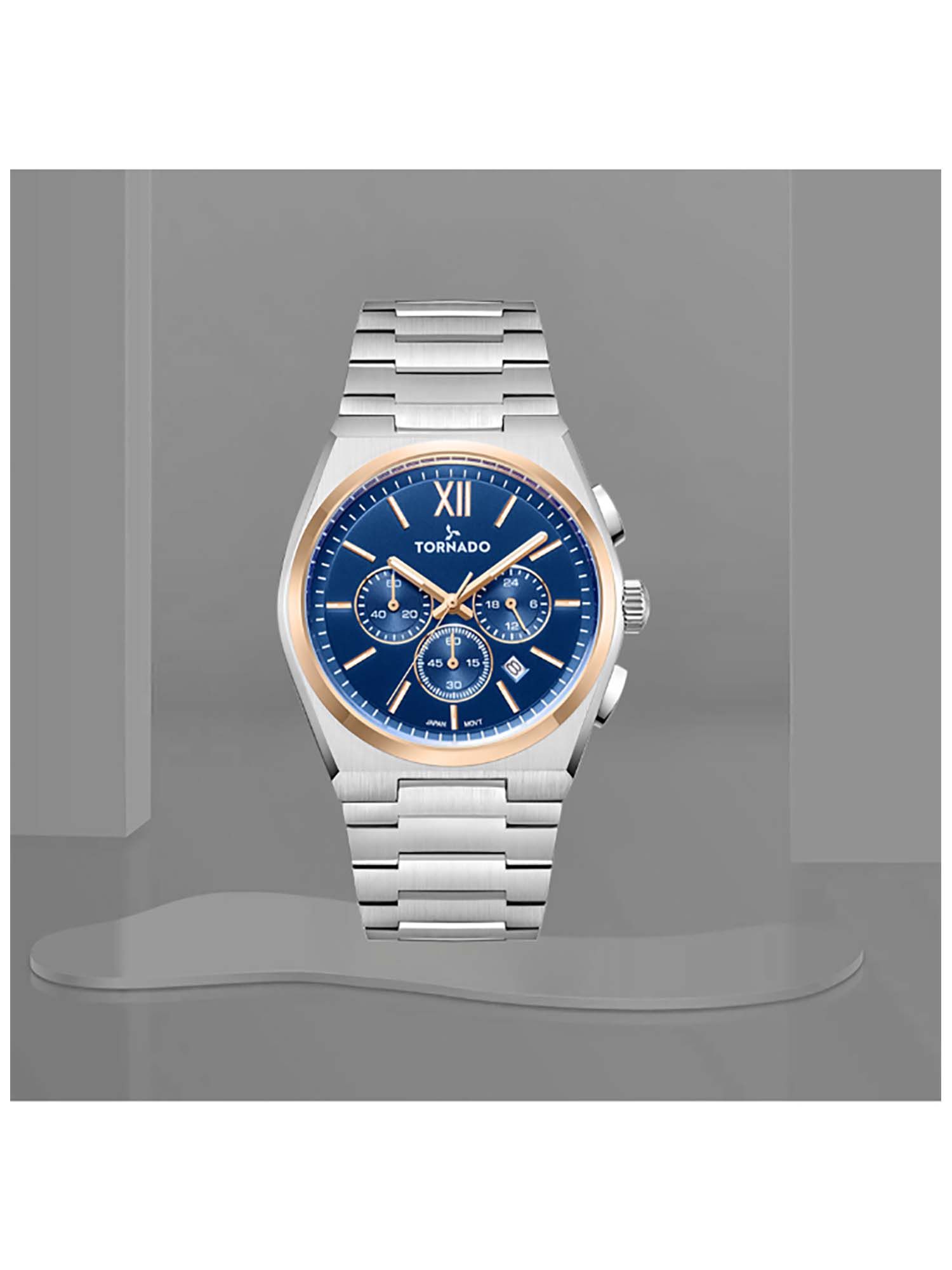 Buy Tornado Mens Multi Function Blue Dial Watch T24105-KBSN (M) Online