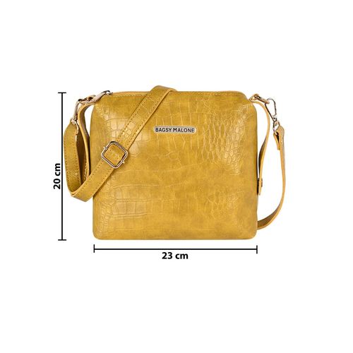 Buy Bagsy Malone Yellow Iconic Sling Bag Online