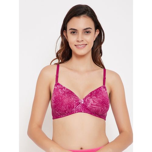 Buy Clovia Padded Non-Wired Full Cup Printed Multiway T-shirt Bra