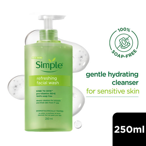 Simple Kind to Skin Refreshing Facewash Mild Face Wash for Sensitive Skin
