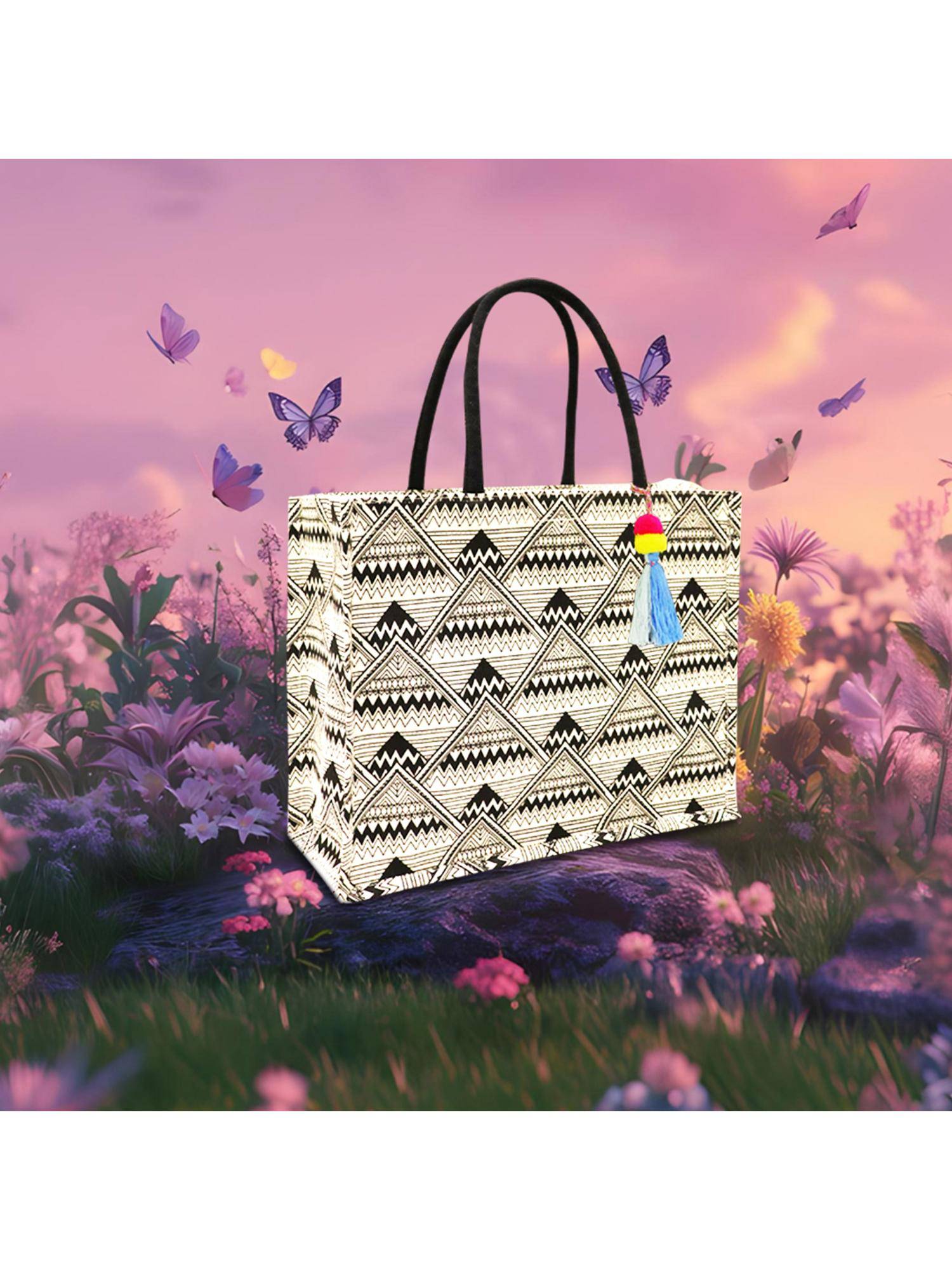 Earth Bags Boho Voyage Geometric Muse Tote Bag