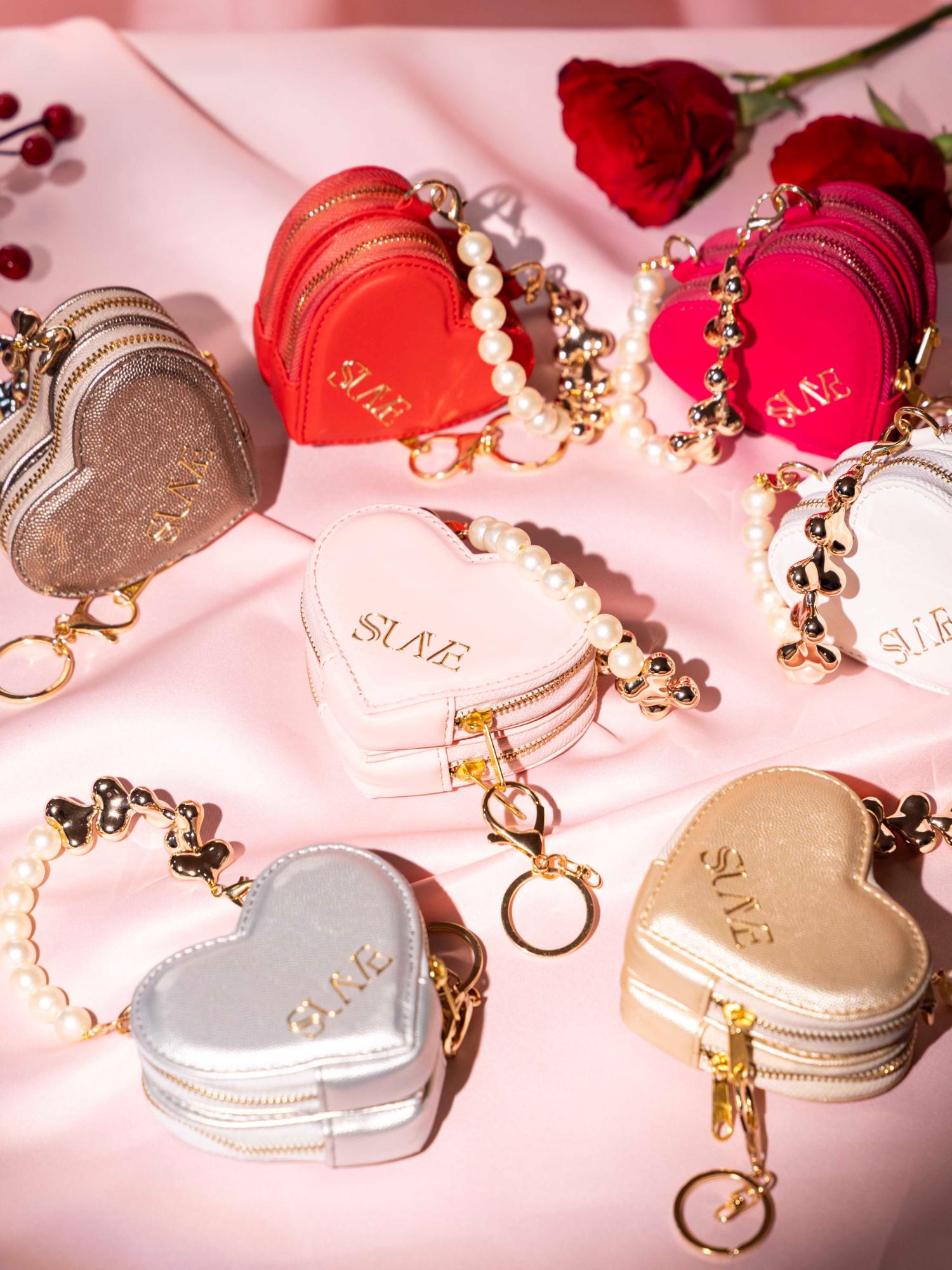 Buy Suave Bags Silver Love Lock Mini Heart Bag Online