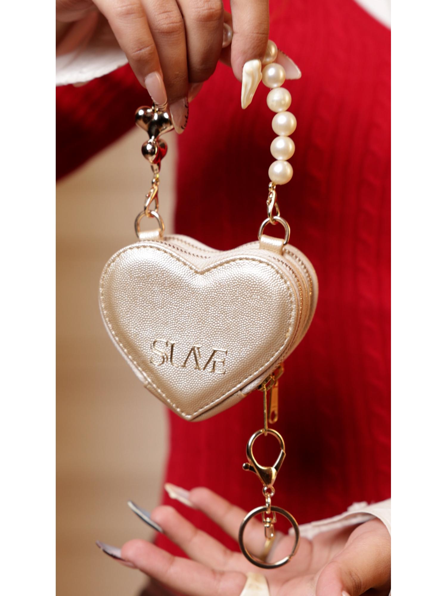 Buy Suave Bags Gold Love Lock Mini Heart Bag Online