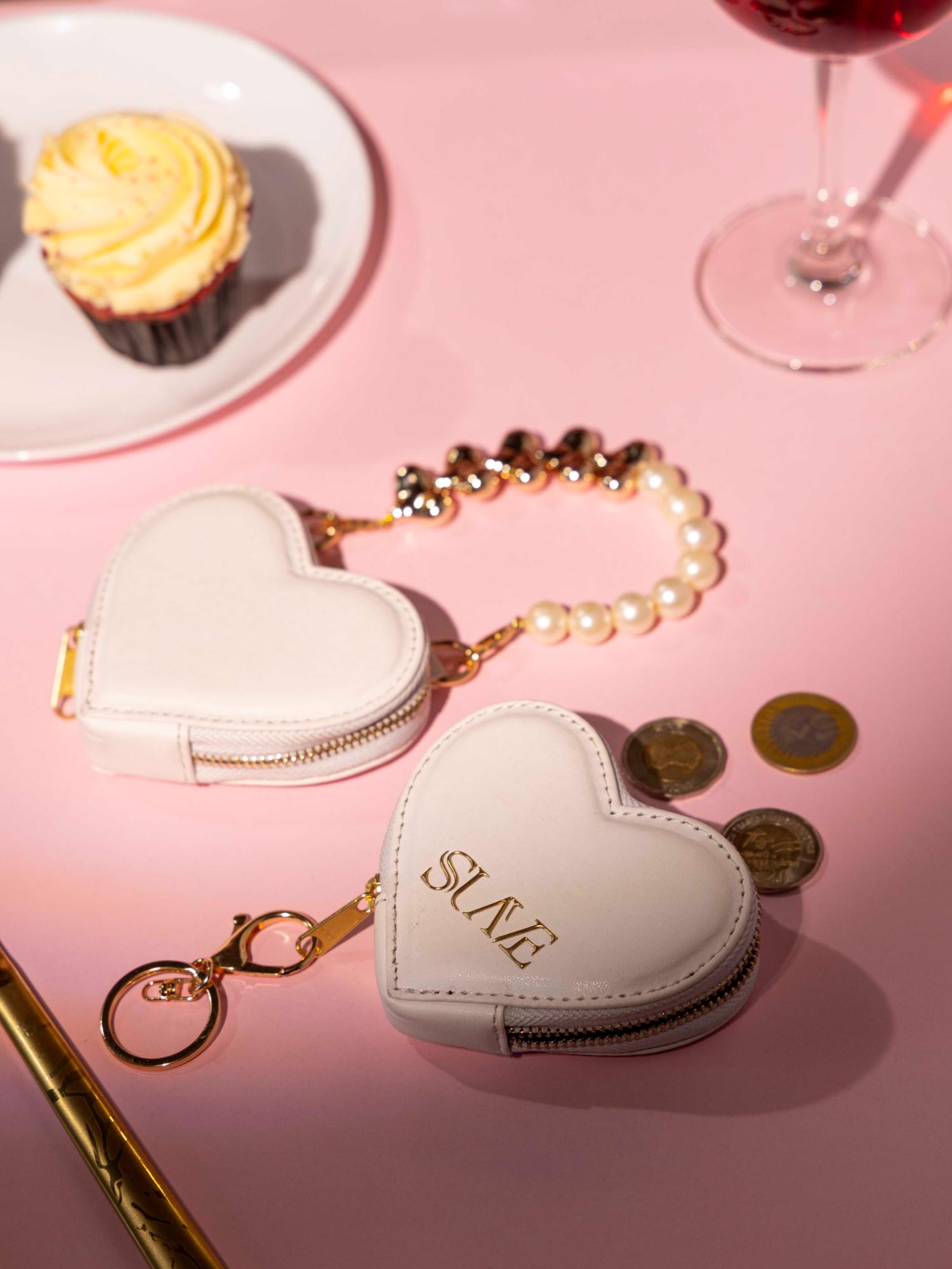 Buy Suave Bags White Love Lock Mini Heart Bag Online