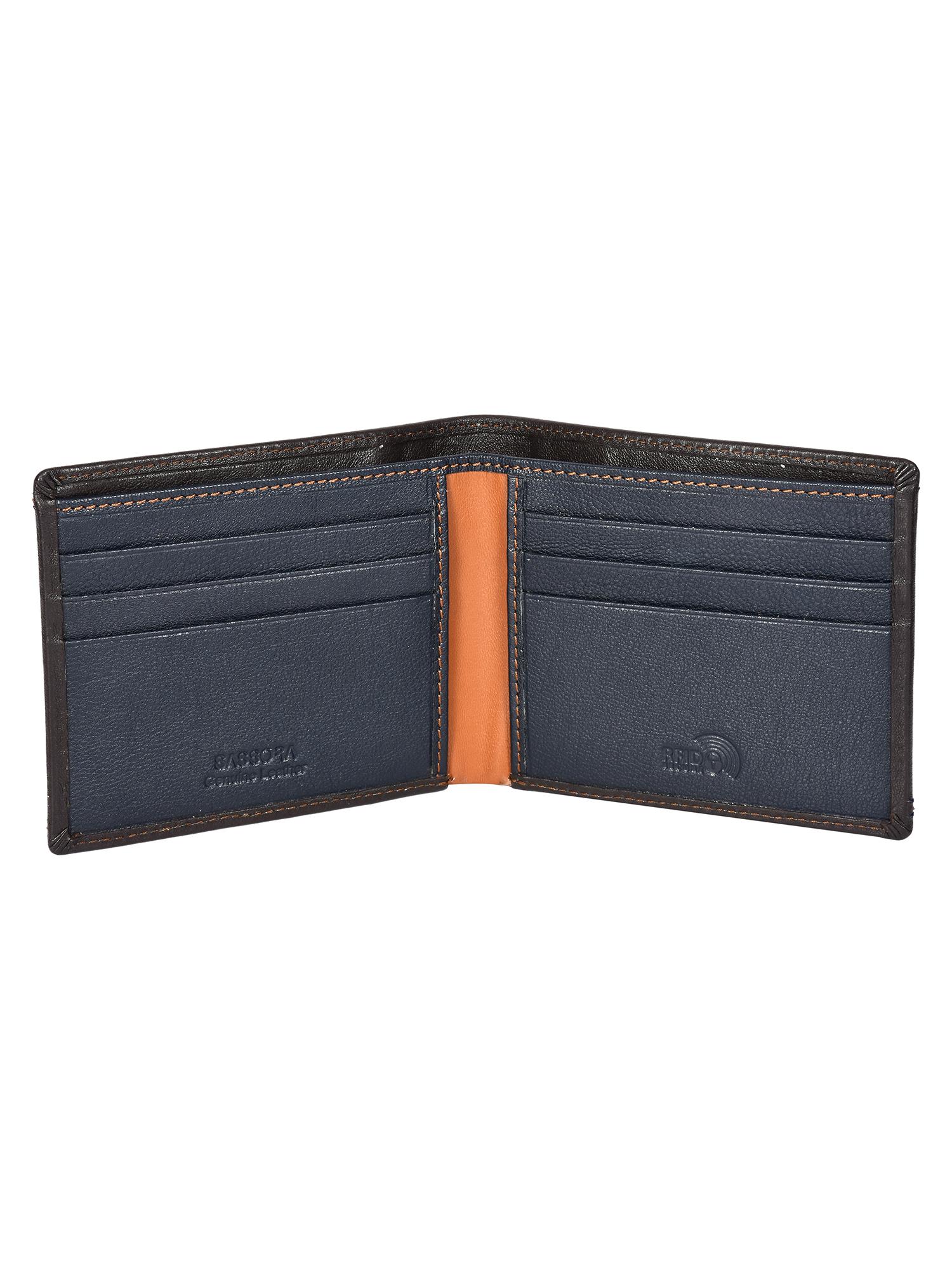 Buy Sassora Premium Genuine Leather Rfid Bifold Men Wallet (Medium