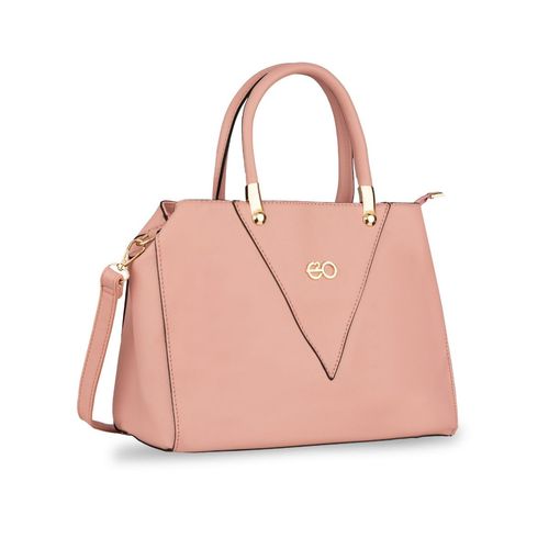 Buy E2O Bags Pink Stylish Metallic Touch Satchel For Women's Online