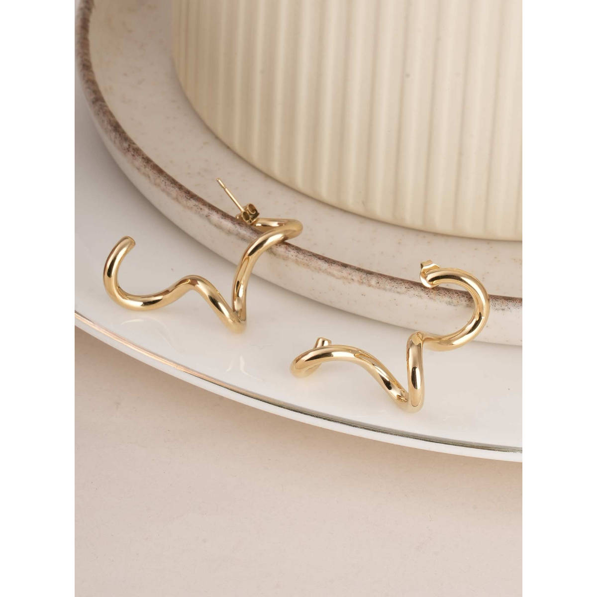 Palmonas Gold Abstract Earrings