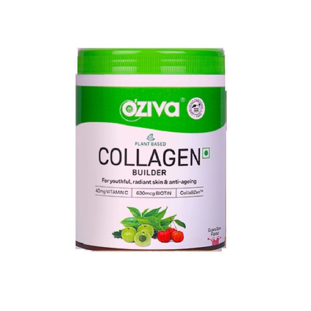 Oziva Plant Based Collagen Builder For Anti-Aging Beauty + Free Oziva Shaker Green Top