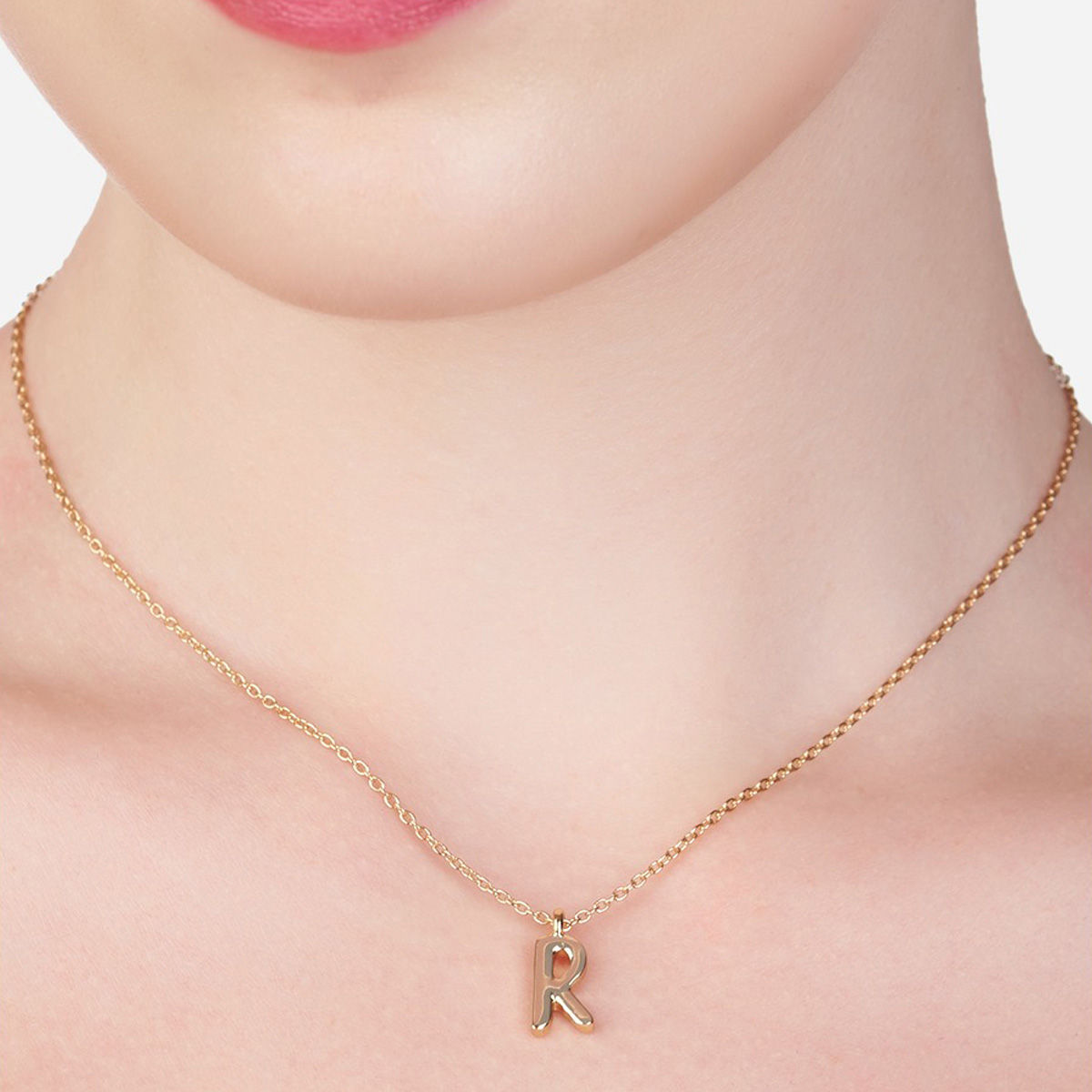 Buy R Initial Necklace Tiny Letter Necklace Dainty Initial Necklace Any Letter  Necklace Online in India - Etsy