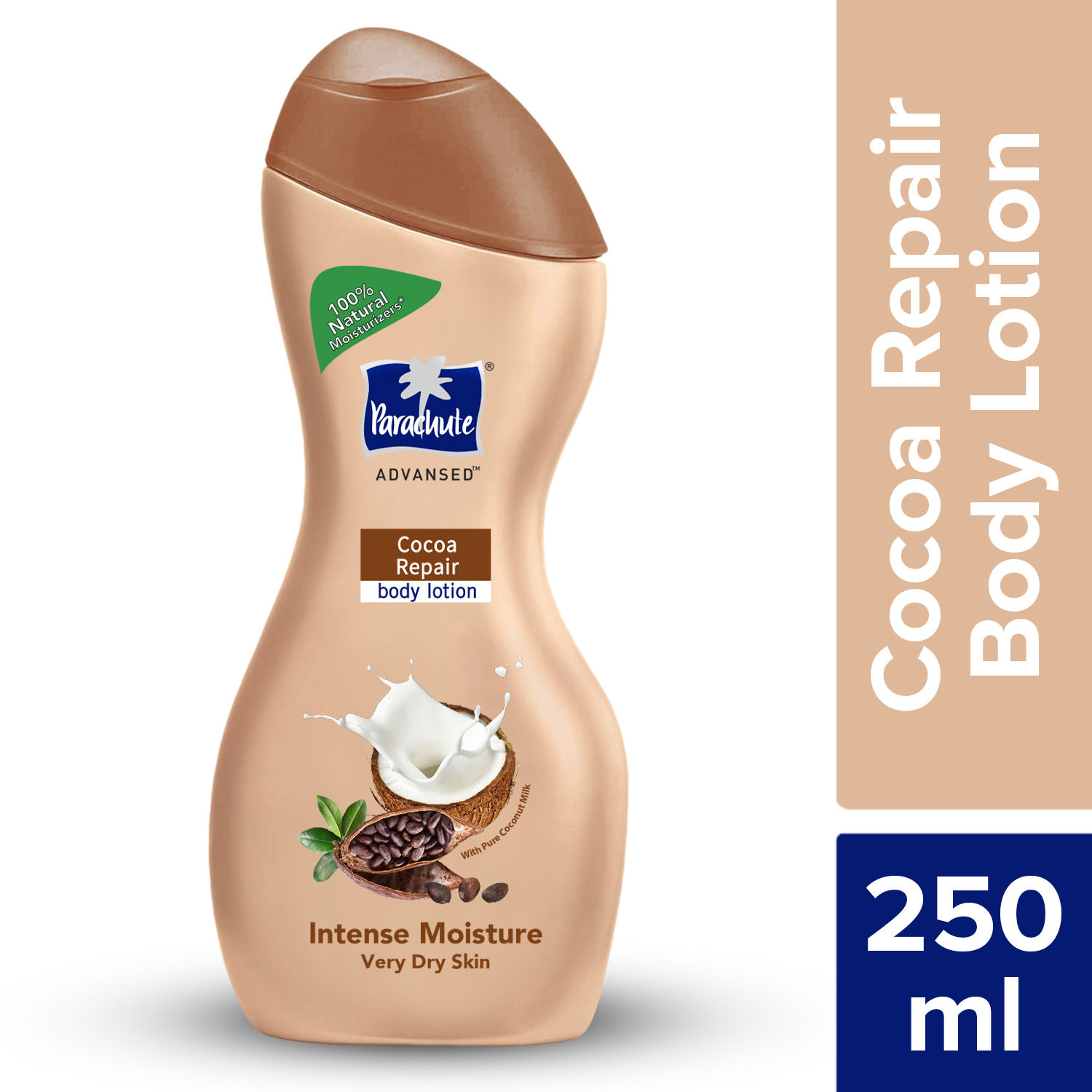 Parachute Advansed Cocoa Repair Body Lotion For Women & Men - 100% Natural, 72h Moisturisation