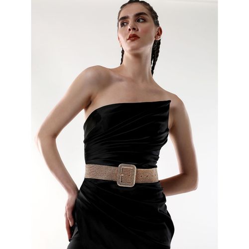 Buy Haute Sauce Womens The Crystalised Embellished Belt - Champayne Gold  Online