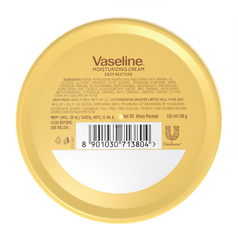 vaseline deep restore moisturizing cream