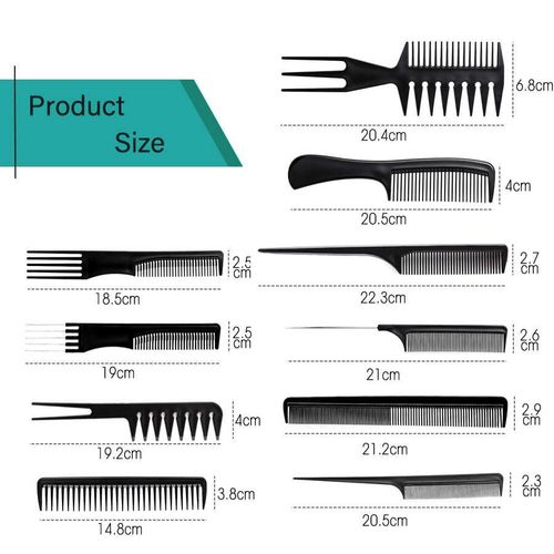 NFI Essentials Professional Hair Cutting And Styling Comb Kit Set Of 10:  Buy NFI Essentials Professional Hair Cutting And Styling Comb Kit Set Of 10  Online at Best Price in India | Nykaa