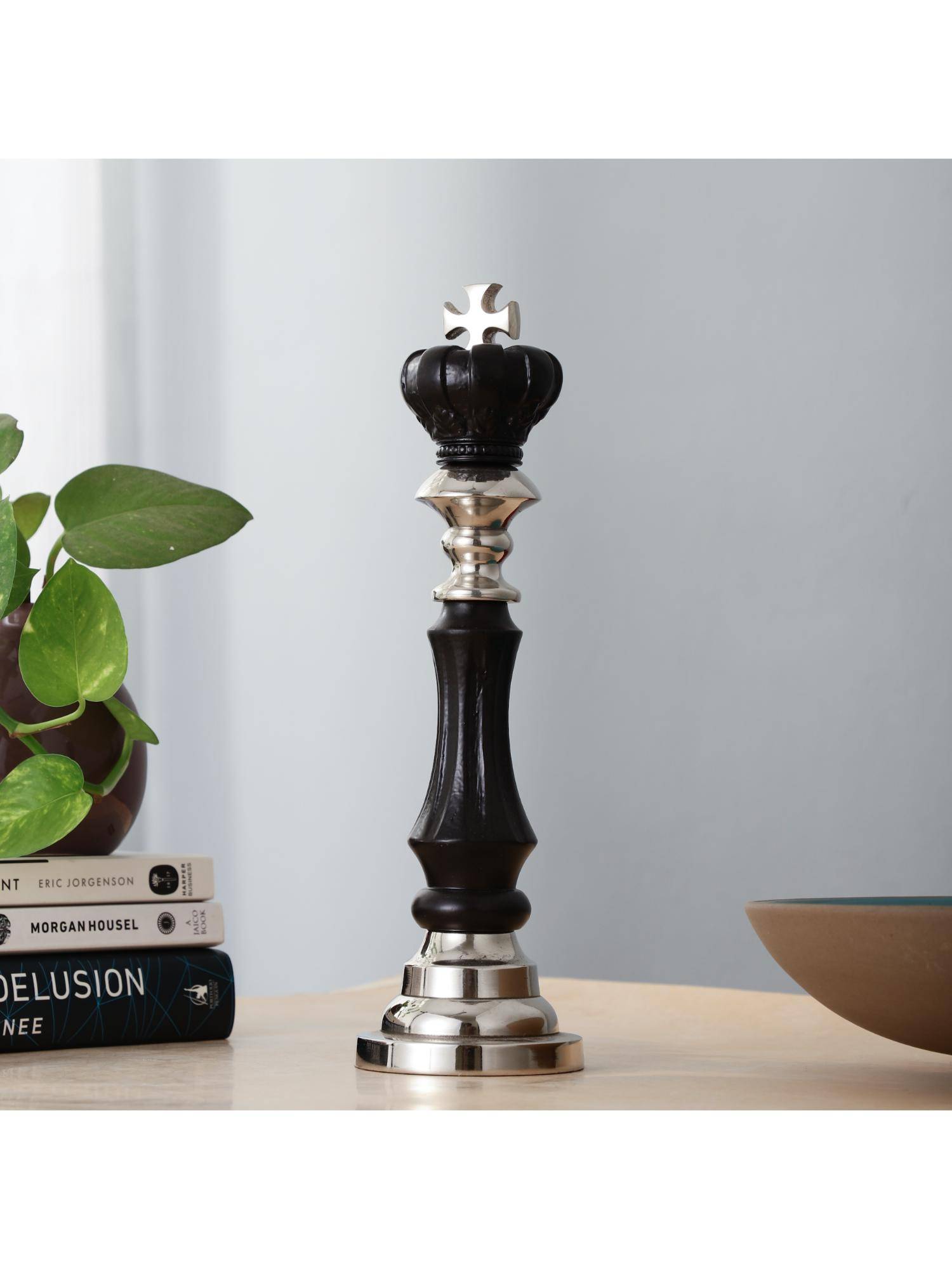 De Maison Decor Regent Victoris Silver Black King Chess