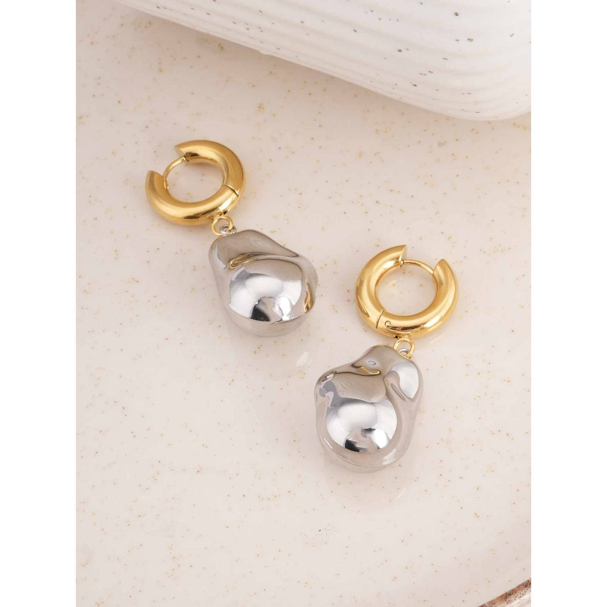Palmonas Organic Shape Multi-Color Drop Earrings for Womens