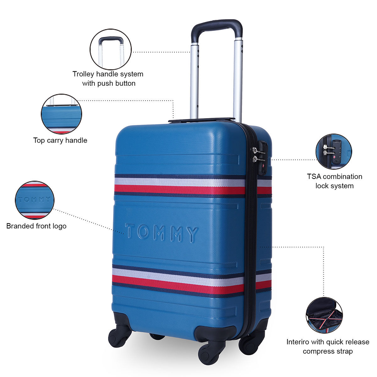 Tommy hilfiger hard online suitcase