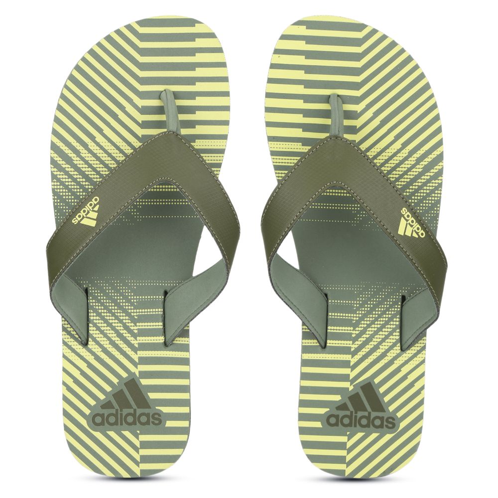 adidas green sliders
