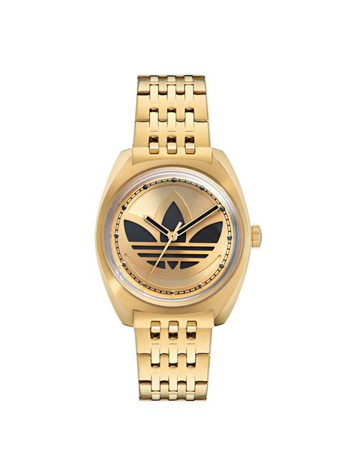 adidas Originals Gold-Tone Dial Unisex Analog Watch AOFH23509