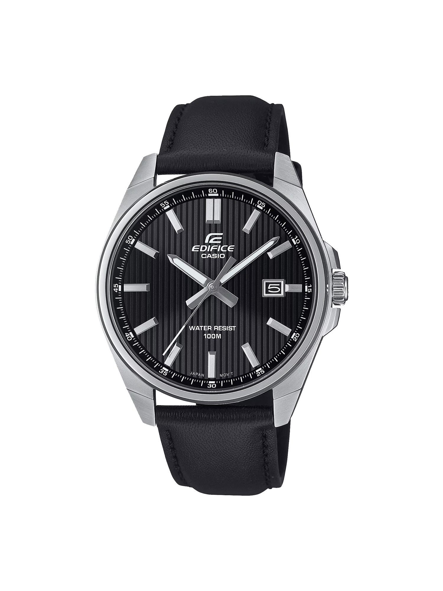 Buy Casio Men Edifice Black Dial Analog Leather Watch - EFV-150L