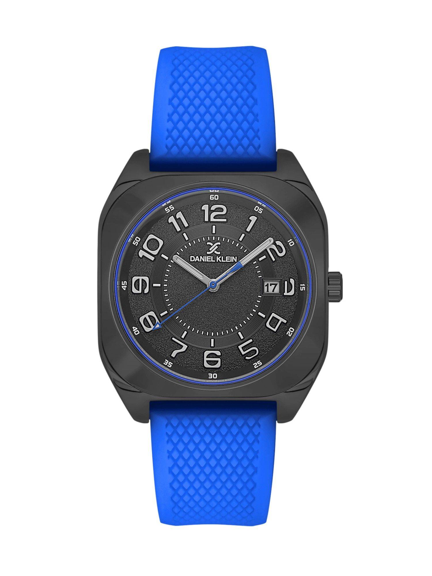 Daniel Klein Premium Men Black Dial Silicone Strap Watch - DK.1.13796-1 (M)