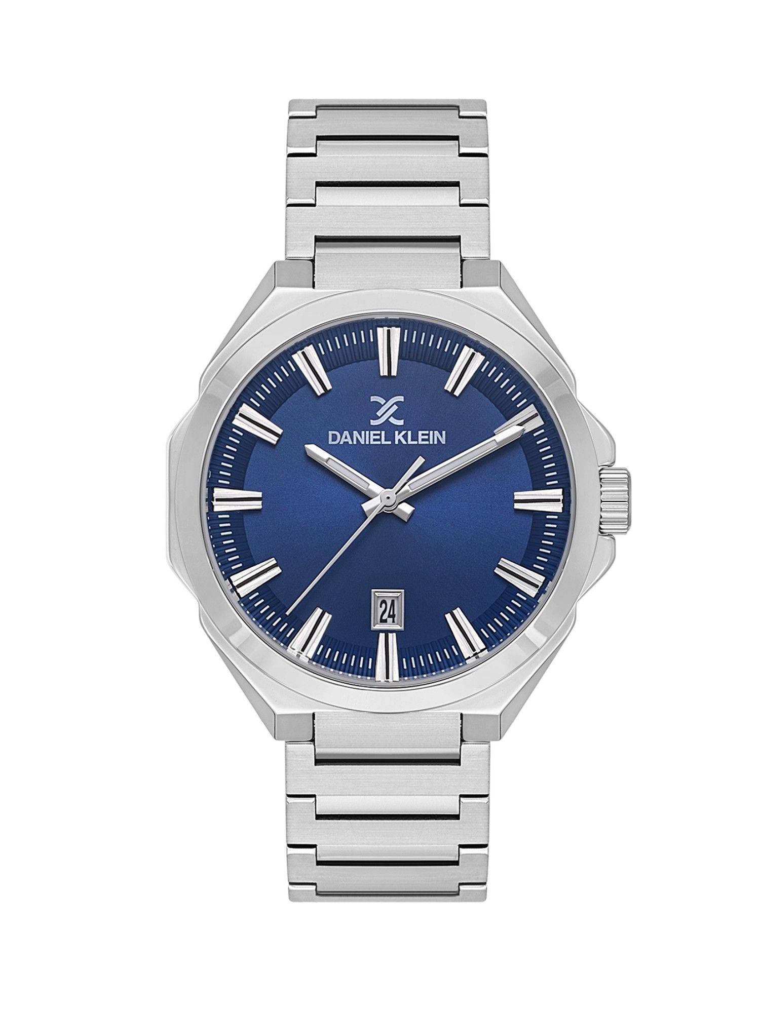 Daniel Klein Premium Men Blue Dial Metallic Strap Watch - DK.1.13811-2 (M)