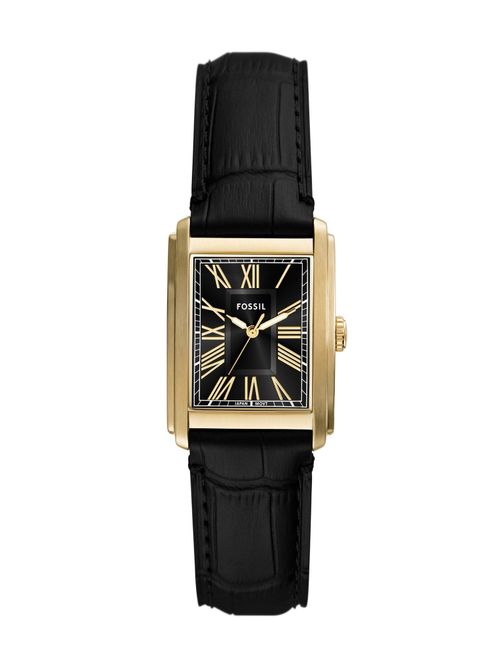 Fossil Men Black Rectangular Dial Analog Watch FS6091 (S)