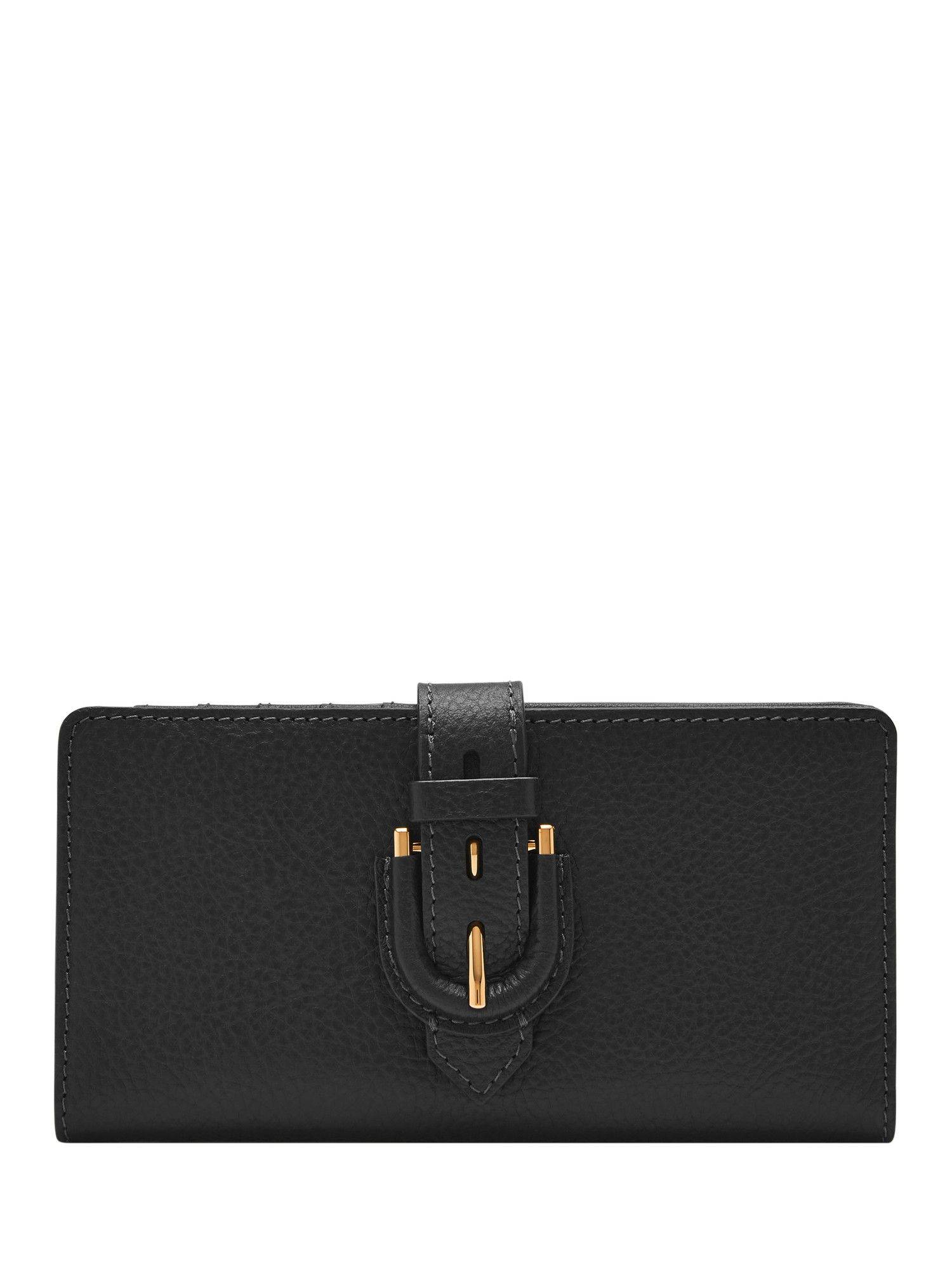 Fossil Harwell Solid-Plain Black Leather Wallet (S)