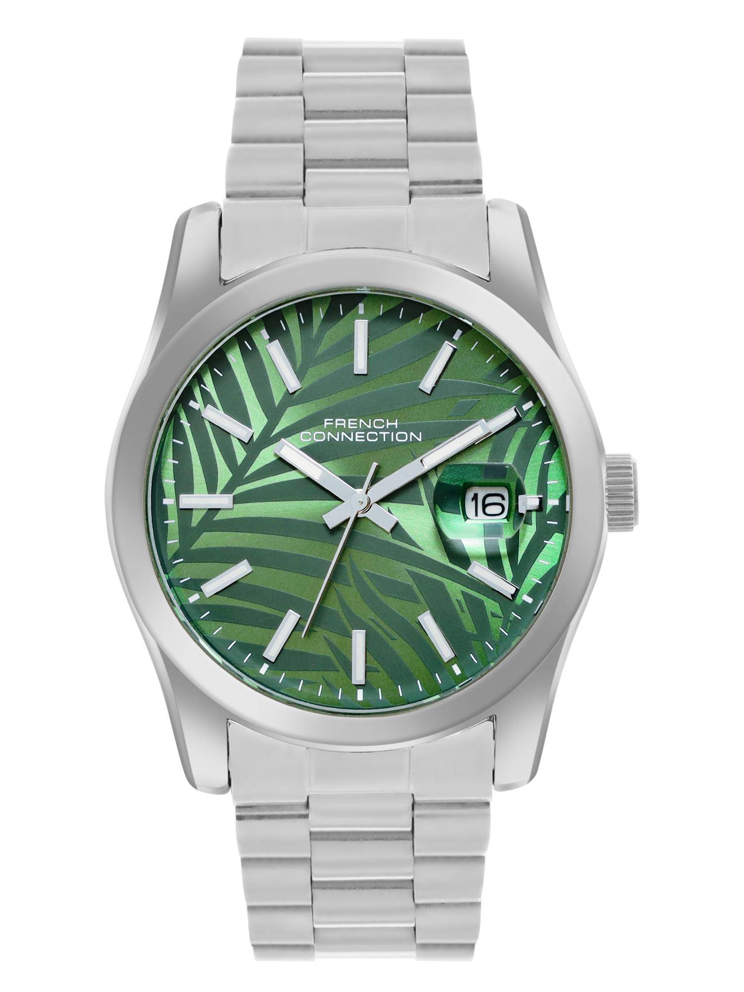 French Connection Green Dial Dated Watch (FCH14NSM) (M)