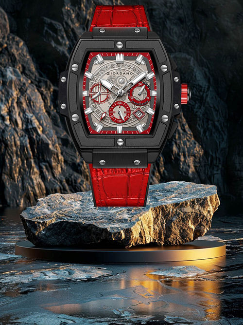 Buy Giordano Red Water Resistant Square Dial Unique Design Wrist