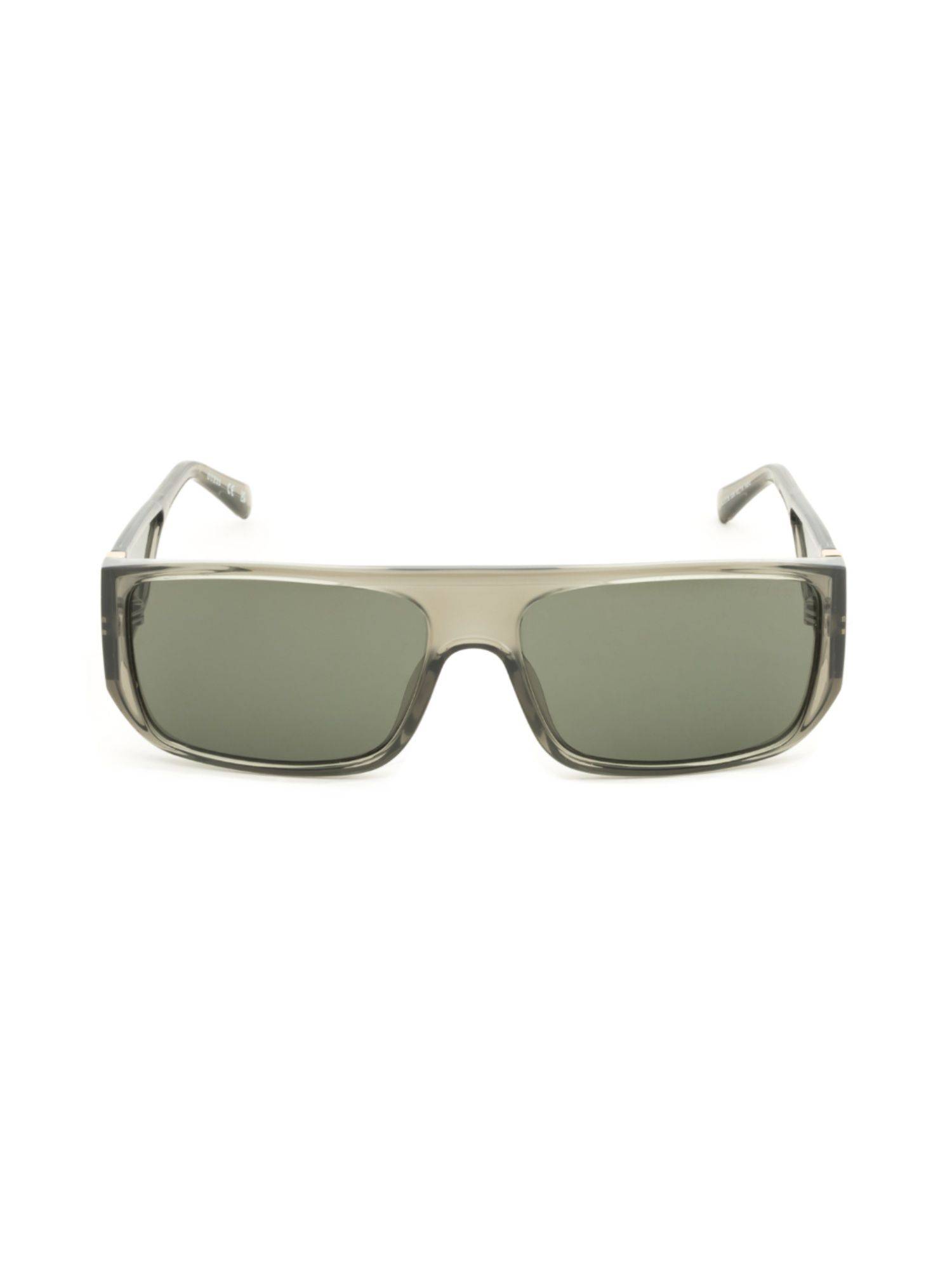 Guess Unisex UV Protected Full Rim Green Lens Rectangle Sunglasses (60)