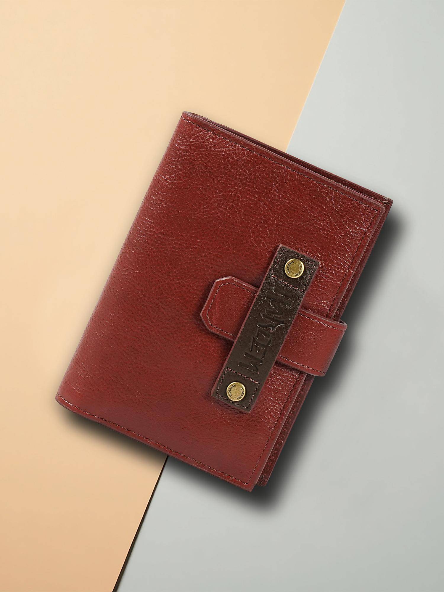 Hidesign Genuine Leather Unisex Red Card Cases (M)
