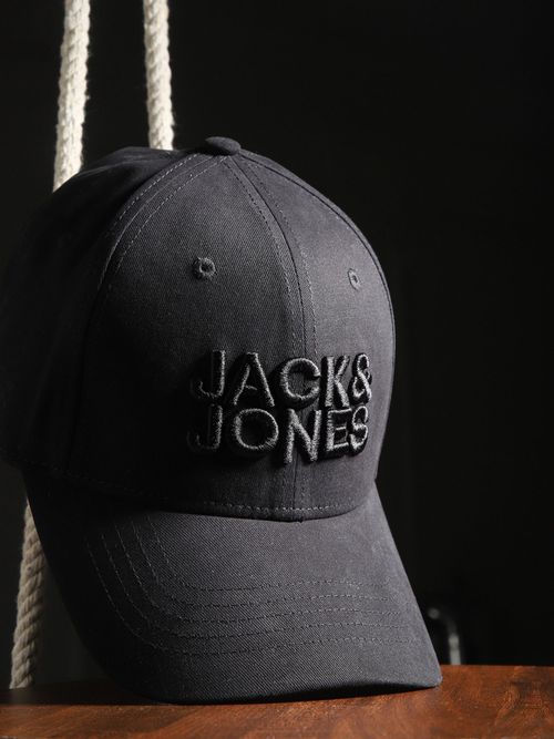 Jack Jones Black Logo Print Baseball Cap