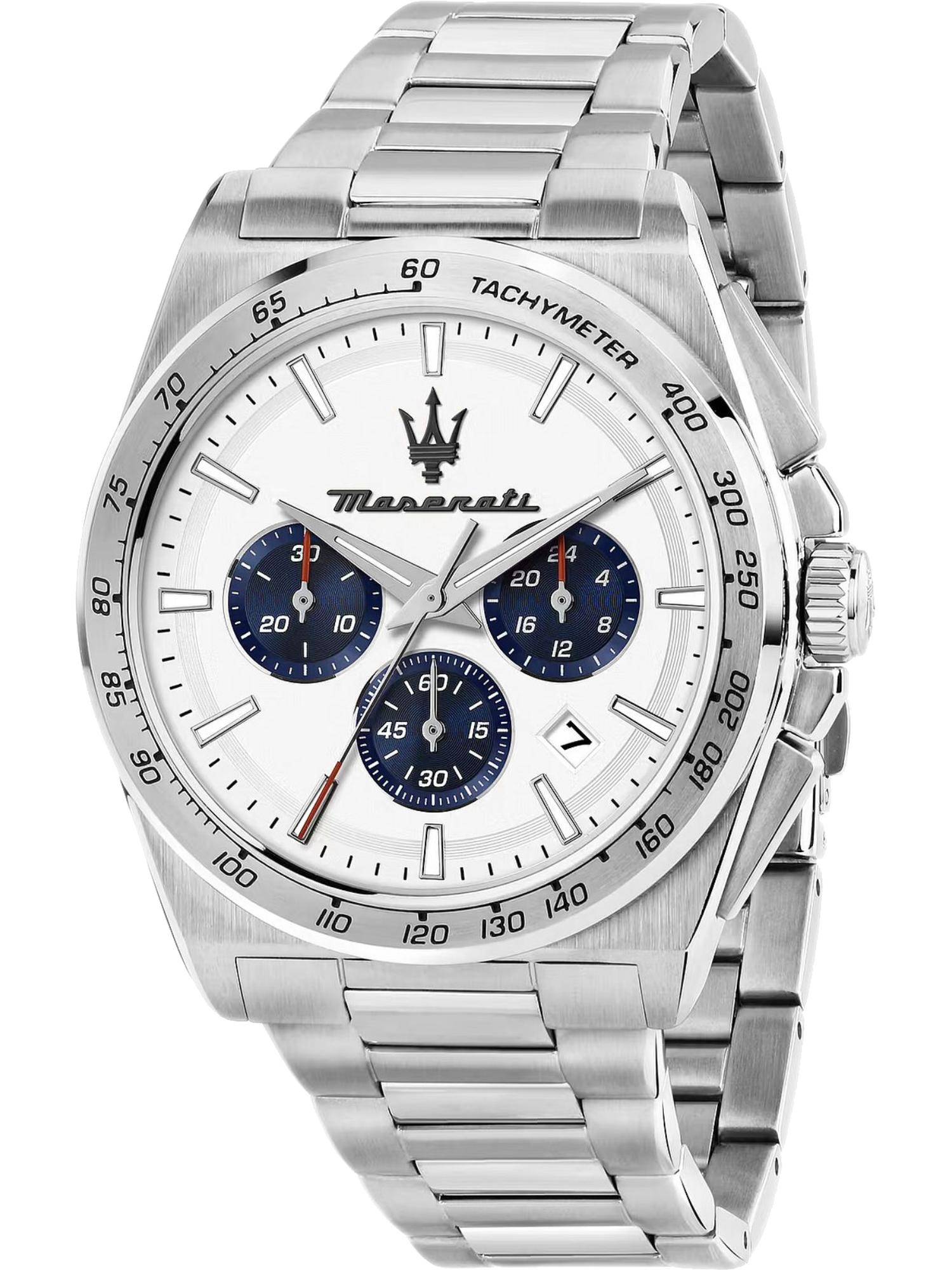 Maserati Men Classic White Dial Round Analog Watch - R8873652007 (M)