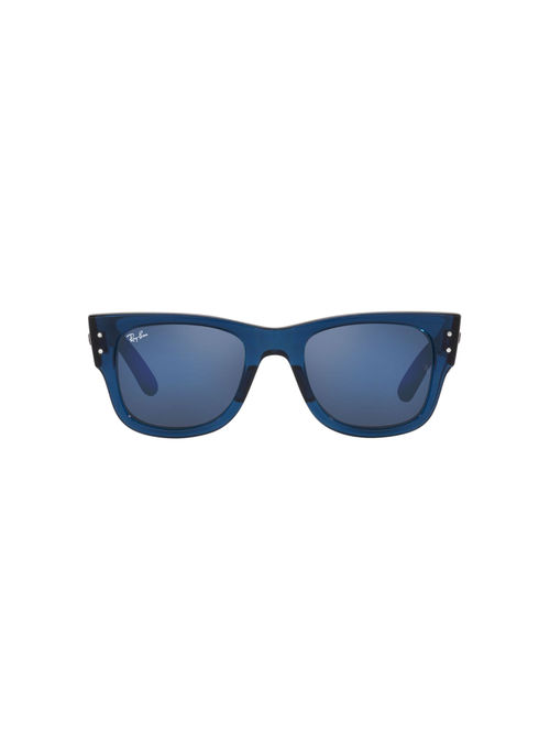 Ray-Ban Transparent Dark Blue Sunglasses (0RB0840S-Square-Blue Frame-Blue  Lens-54: 51 mm)