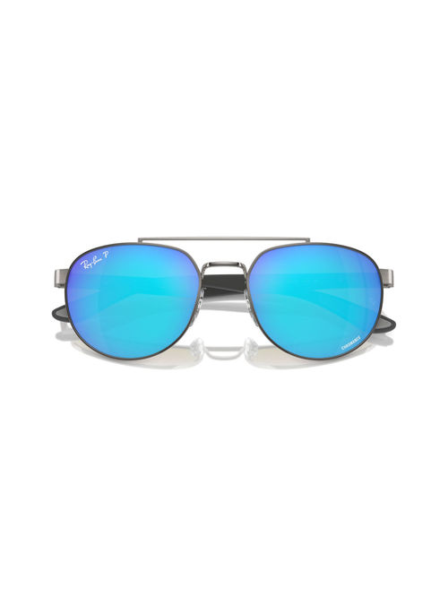 Ray-Ban Unisex Polarized Blue Lens Irregular Sunglasses 0RB3736CH004/A156  (56)