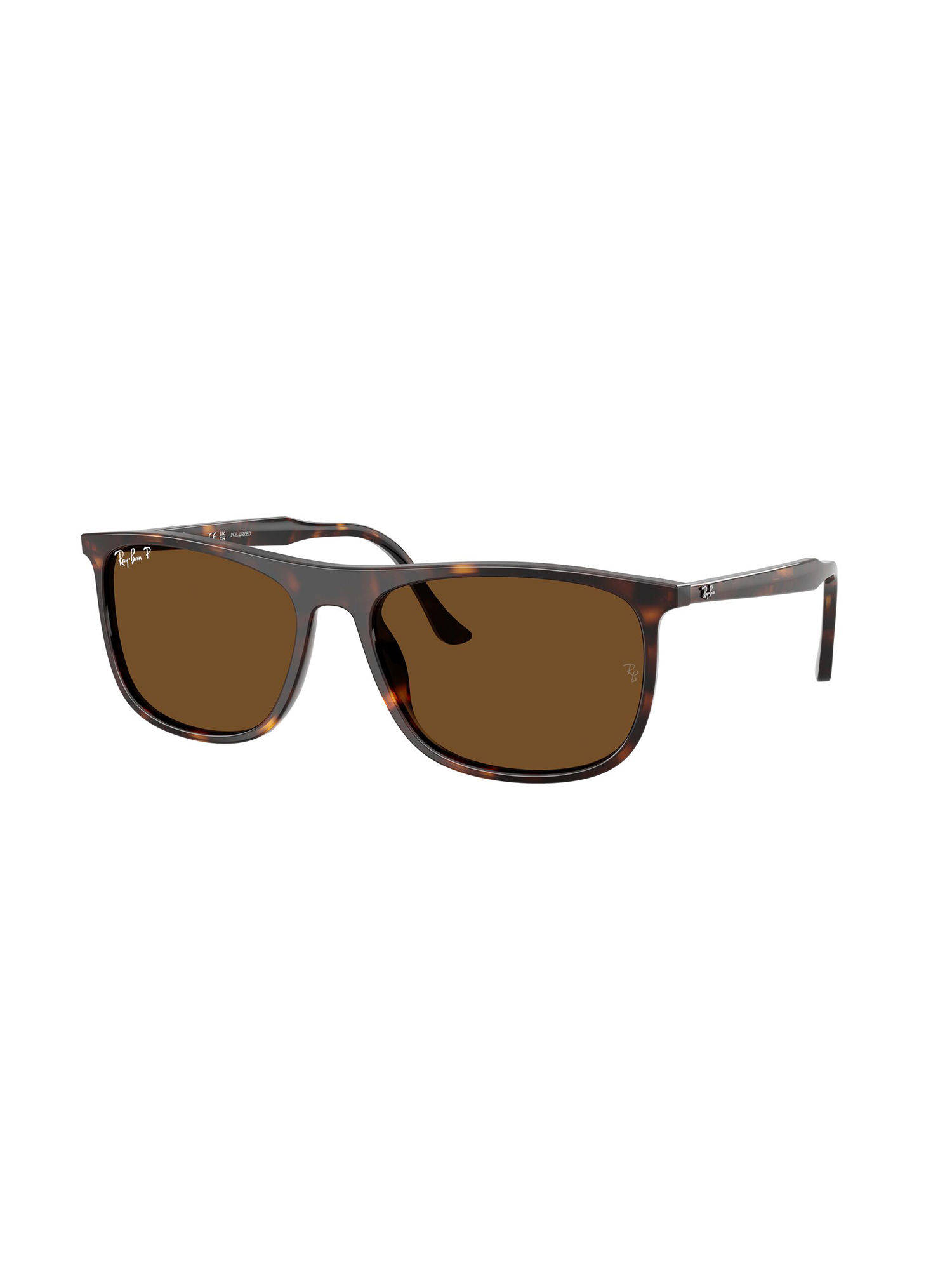Ray-Ban Unisex Polarized Brown Lens Rectangle Sunglasses - 0Rb2216902/5758 (58)