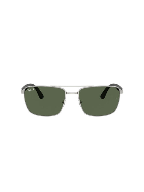 Buy Ray-Ban Unisex Polarized Green Lens Rectangle Sunglasses