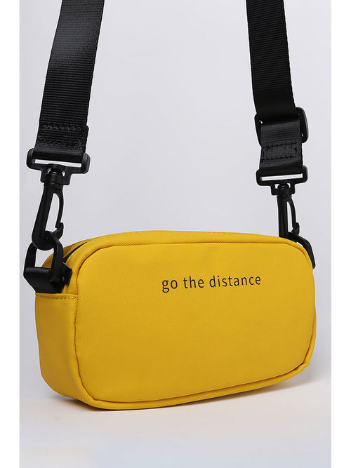 Buy Snitch Go The Distance Yellow Sling Bag Online