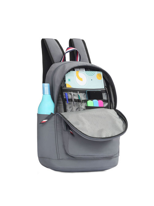 Tommy Hilfiger Cherokee Unisex Polyester 20Ltrs Laptop Backpack-Granite Grey