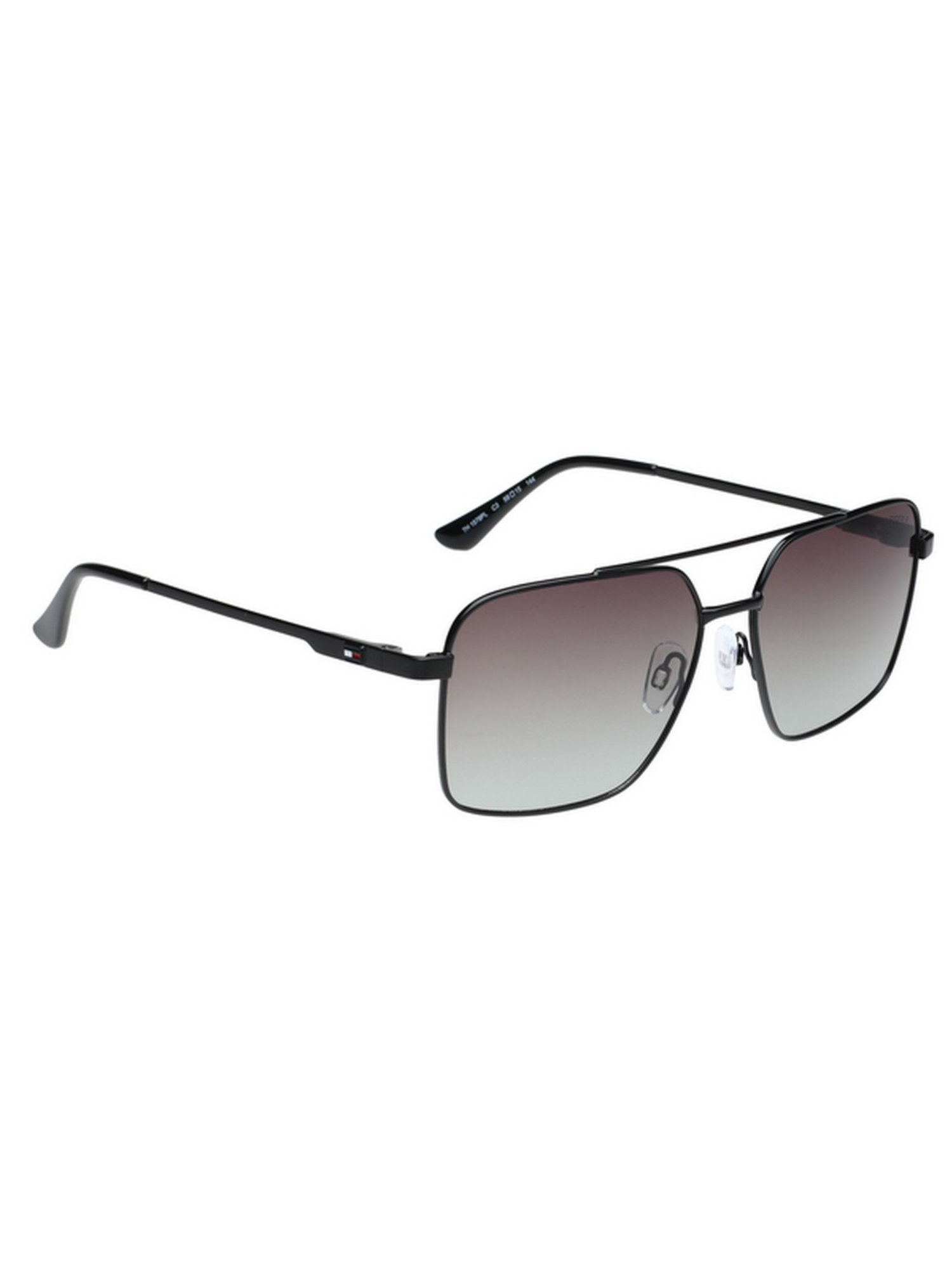 Buy Tommy Hilfiger Men Grey Lens Black Navigator Sunglasses