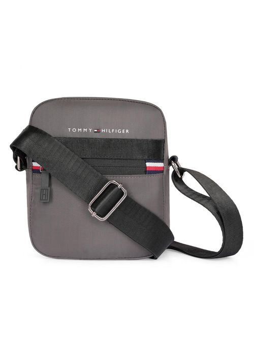 Buy Tommy Hilfiger Unisex Sunbury Solid Grey Sling Bag Online