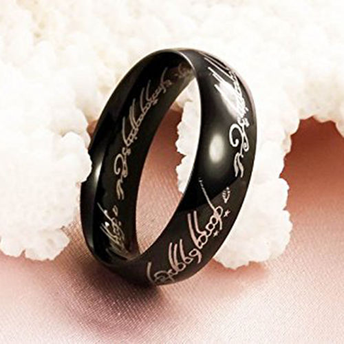 Buy Peora The Lord of The Rings High Polish Black Plated Tungsten