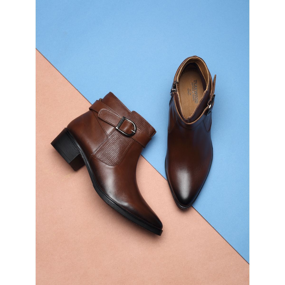 Teakwood leather boots store