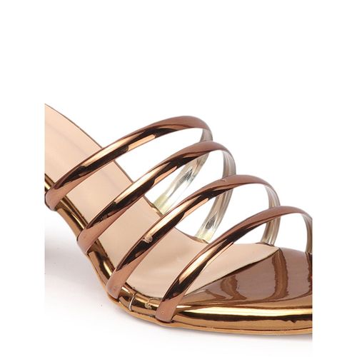 Buy Iconics Copper Embellished Open Back Women Party Wear Sandals