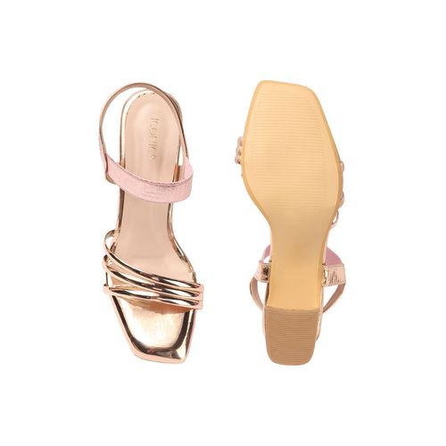 Buy Iconics Rose Gold Embellished Ankle Loop Women Party Wear