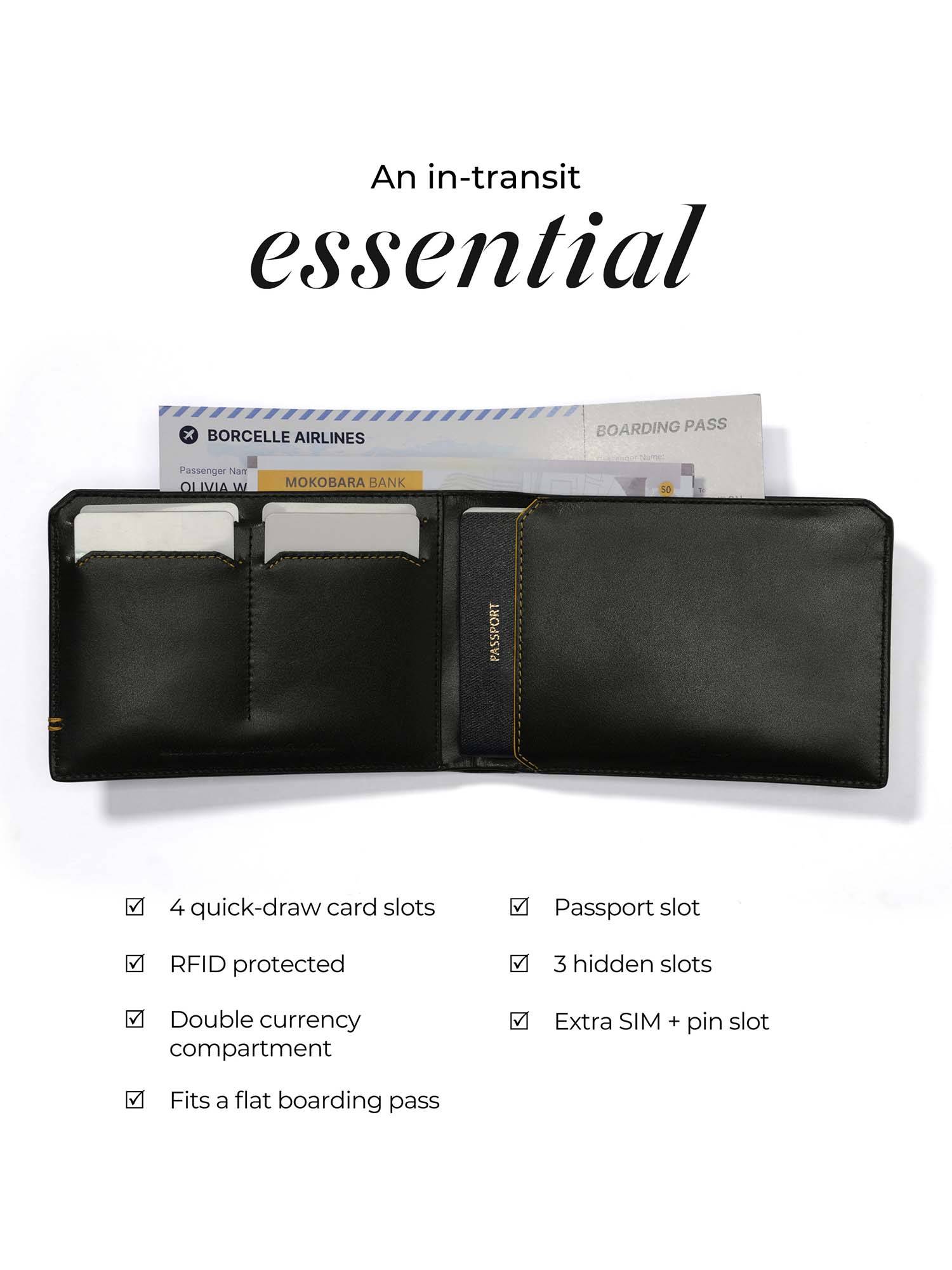 Buy MOKOBARA Stash Travel Wallet - Ka Ching Black Online