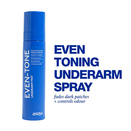 Asaya Underarm Pigmentation Removal Spray with 10% AHA, 3% Lactic & 7% Glycolic 72H Odour Control