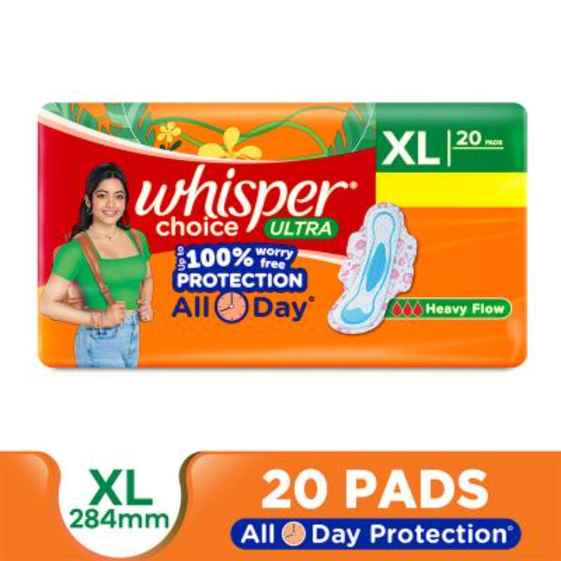 Whisper Choice Ultra XL 20s Sanitary Pads for Women