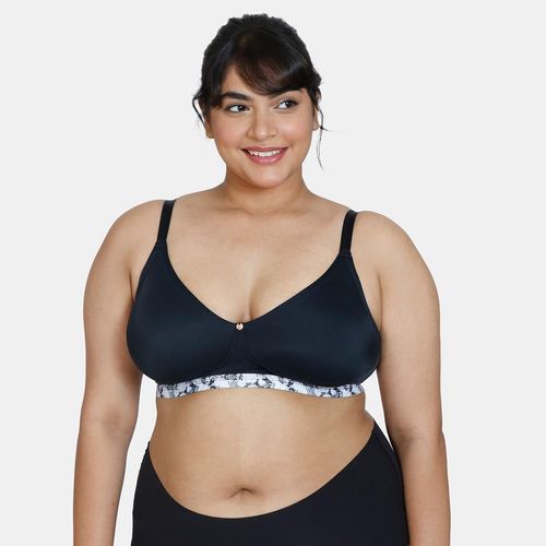 Zivame Lace Non-Wired Hook and Eye Closure Super Support Bra