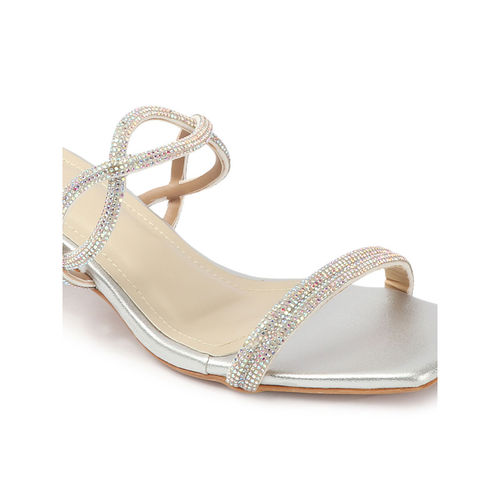 Wedding Silver Ankle Strap Sandals Flat Buy Carlton London Silver